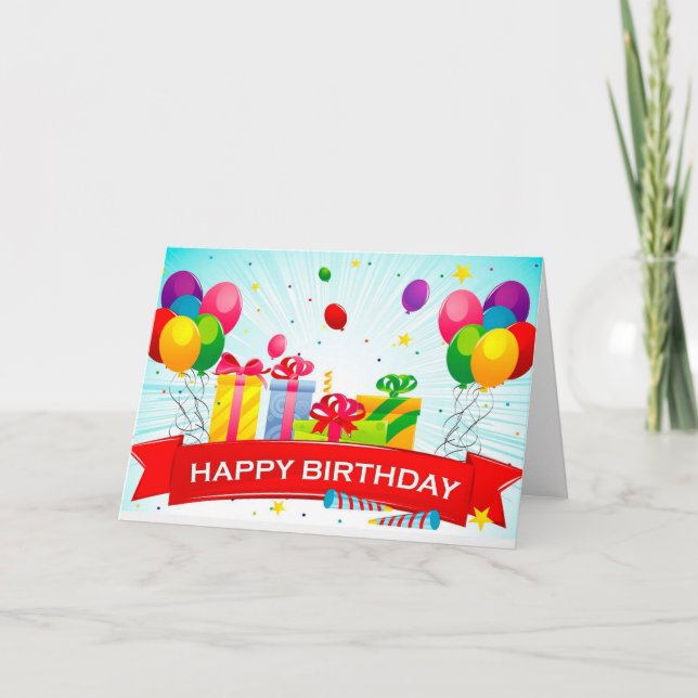 Cartão happy birthday Greeting Card (Frente)