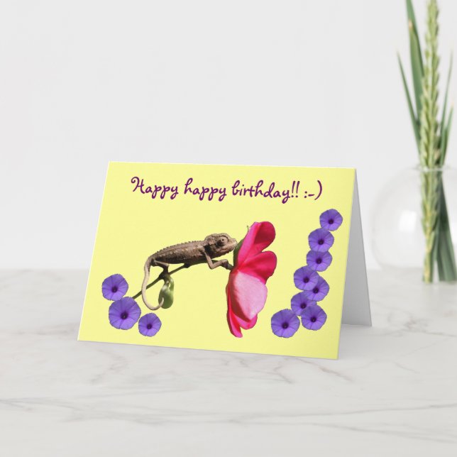 Cartão Happy birthday greeting card by GrouchyChameleon (Frente)
