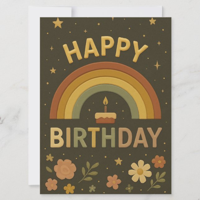 Cartão Happy Birthday Greeting Cards  (Frente)