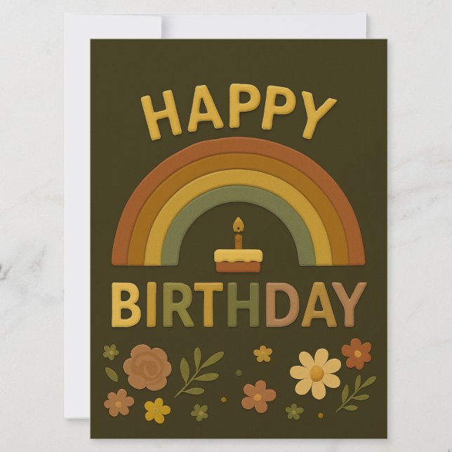 Cartão Happy Birthday Greeting Cards  (Frente)