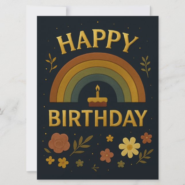 Cartão Happy Birthday Greeting Cards  (Frente)