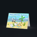 Cartão Happy Birthday husband<br><div class="desc">Here is a great Birthday card for your Husband whether. And the inner verse can be changed to your likening easily with zazzle tool. Alternatively you can send me an e-mail if you would prefer different text on the front cover.</div>