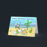 Cartão Happy Birthday husband<br><div class="desc">Here is a great Birthday card for your Husband whether. And the inner verse can be changed to your likening easily with zazzle tool. Alternatively you can send me an e-mail if you would prefer different text on the front cover.</div>