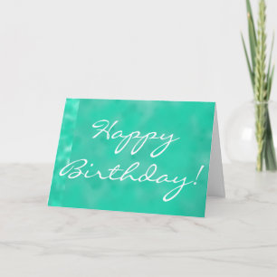 Cartão Happy Birthday in Turquois Greeting Card