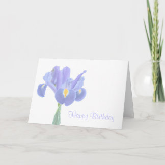 Cartão Happy Birthday  Iris Greeting Card