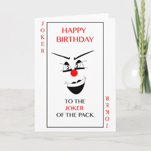 Cartão 'Happy Birthday' joker greeting card