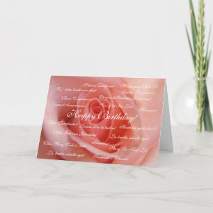 Cartão Happy Birthday - many languages