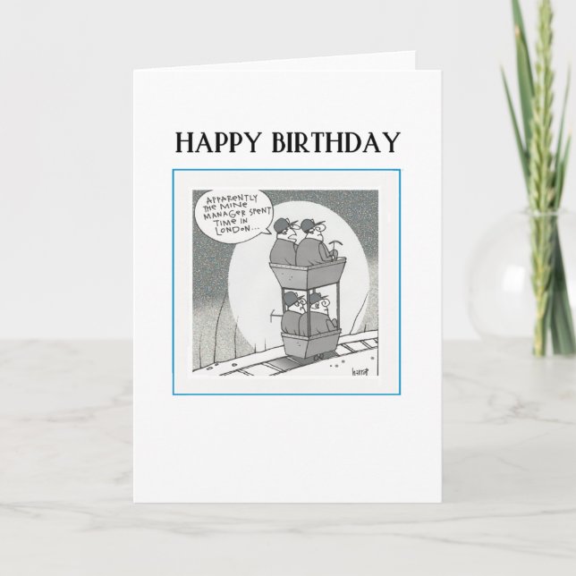 Cartão Happy Birthday Mining Card - (a) (Frente)