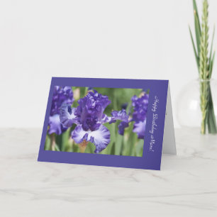 Cartão Happy Birthday Mom Iris Template Card