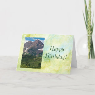 Cartão Happy Birthday Mountain Peak Card