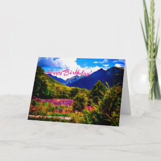 Cartão Happy Birthday Mountains Card