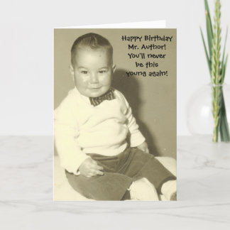 Cartão Happy Birthday Mr. Author!