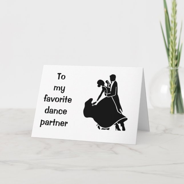 CARTÃO HAPPY BIRTHDAY "MY FAVORITE DANCE PARTNER' (Frente)