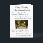 Cartão Happy Birthday My Friend<br><div class="desc">A thoughtful birthday card for a friend</div>