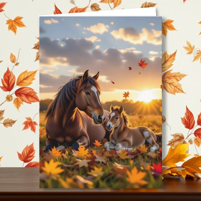 Cartão Happy Birthday Niece | Horse Themed (Criador carregado)