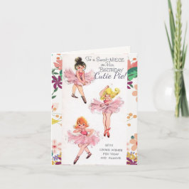 Cartão Happy Birthday "Niece" Three Ballerinas Card