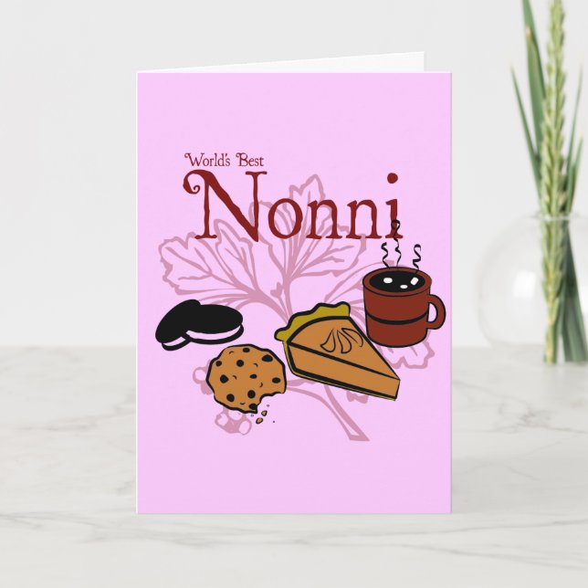Cartão Happy Birthday Nonni Greeting Card (Frente)