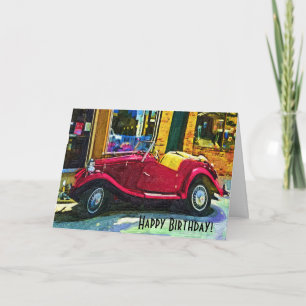 Cartão Happy Birthday Oldtimer Car