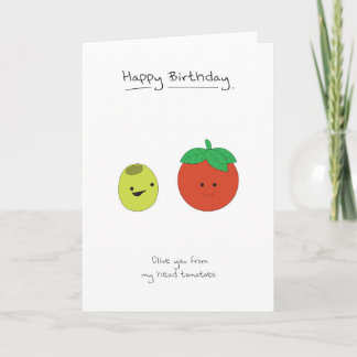 Cartão Happy Birthday - Olive & Tomatoes