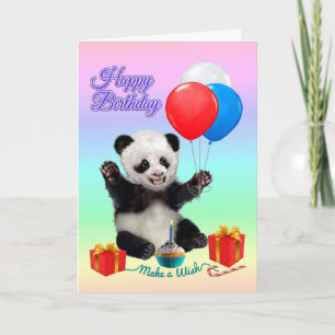 CARTÃO HAPPY BIRTHDAY PANDA