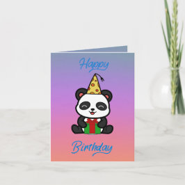 Cartão ‘Happy birthday’ panda verjaardags