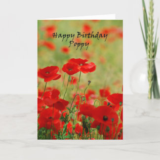 Cartão Happy Birthday Poppy Greetings Card