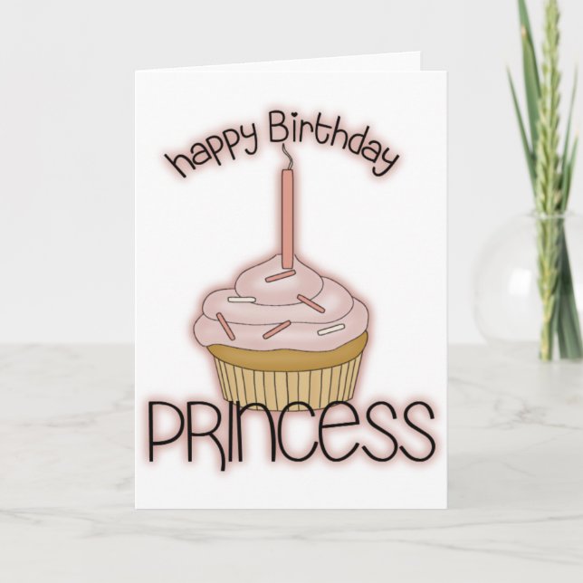 Cartão Happy Birthday Princess (Frente)