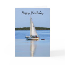 Happy Birthday Side by Side Sailboats