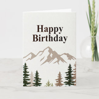 Cartão Happy Birthday - simple outdoors