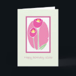 Cartão Happy Birthday Sister<br><div class="desc">Pink Poppy's  for a Sister</div>