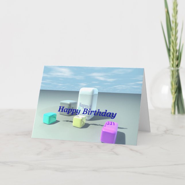 Cartão Happy Birthday (Sky Boxes) (Frente)