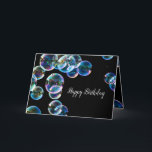 Cartão Happy Birthday Soap Bubble Custom<br><div class="desc">Fun birthday card for any friend,  relative or co-worker.</div>