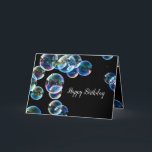 Cartão Happy Birthday Soap Bubble Custom<br><div class="desc">Fun birthday card for any friend, relative or co-worker.</div>