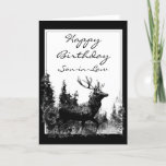 Cartão Happy Birthday Son-in-Law Vintage Stag, Deer<br><div class="desc">Happy Birthday Son-in-Law  Vintage Stag,  Deer Animal,  Wildlife,  Nature</div>