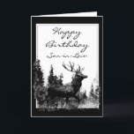 Cartão Happy Birthday Son-in-Law Vintage Stag, Deer<br><div class="desc">Happy Birthday Son-in-Law  Vintage Stag,  Deer Animal,  Wildlife,  Nature</div>