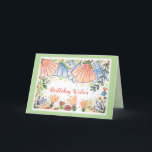 Cartão Happy Birthday Special Friend Flower<br><div class="desc">Happy Birthday Flower Watercolor Card. Lovely flower garden with flowers and butterflies. Handpainted watercolor artwork.</div>