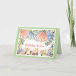 Cartão Happy Birthday Special Friend Flower<br><div class="desc">Happy Birthday Flower Watercolor Card. Lovely flower garden with flowers and butterflies. Handpainted watercolor artwork.</div>