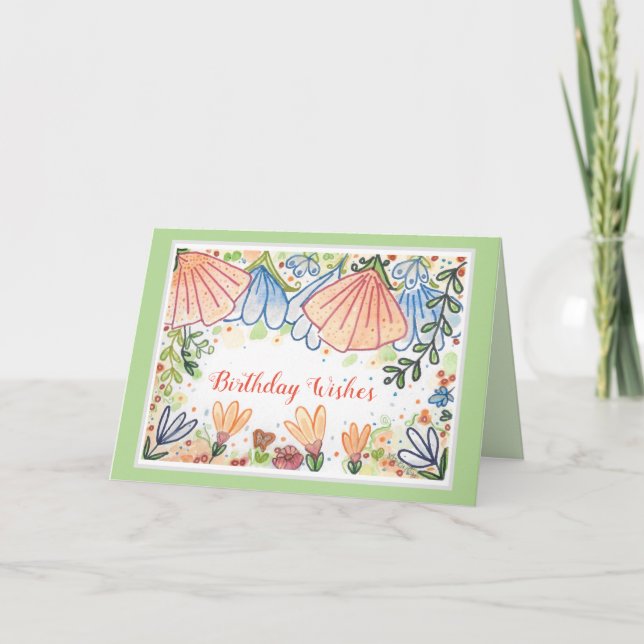 Cartão Happy Birthday Special Friend Flower (Frente)