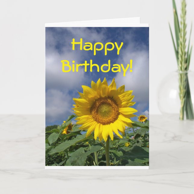 Cartão Happy Birthday Sunflower Card (Frente)