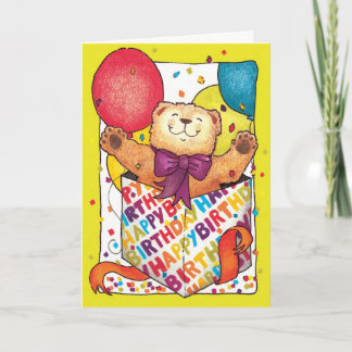 Cartão Happy Birthday Teddy Bear