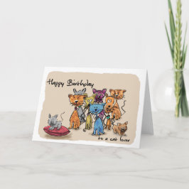 Cartão Happy Birthday ...to a cat lover