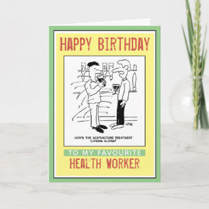 Cartão Happy Birthday to a Health Worker