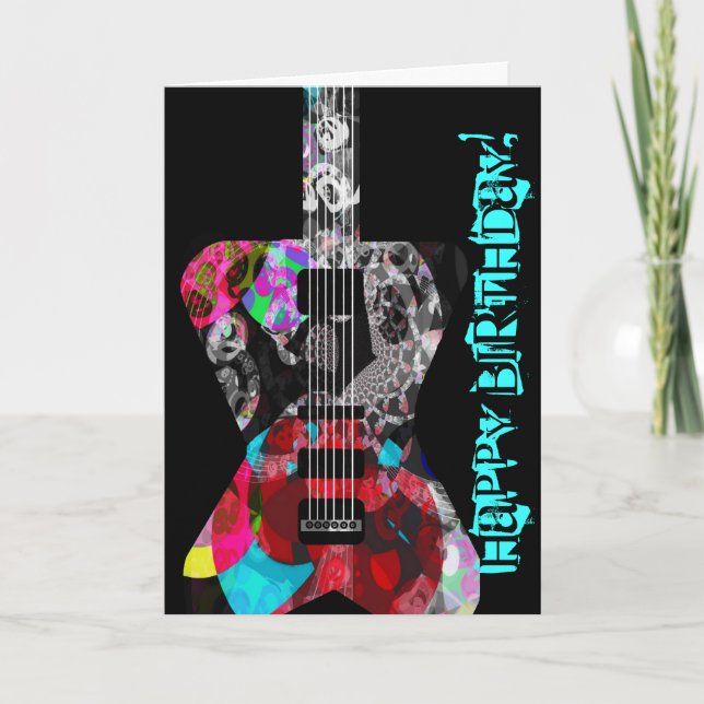 Cartão Happy Birthday to a Real Rocker Greeting Card! (Frente)