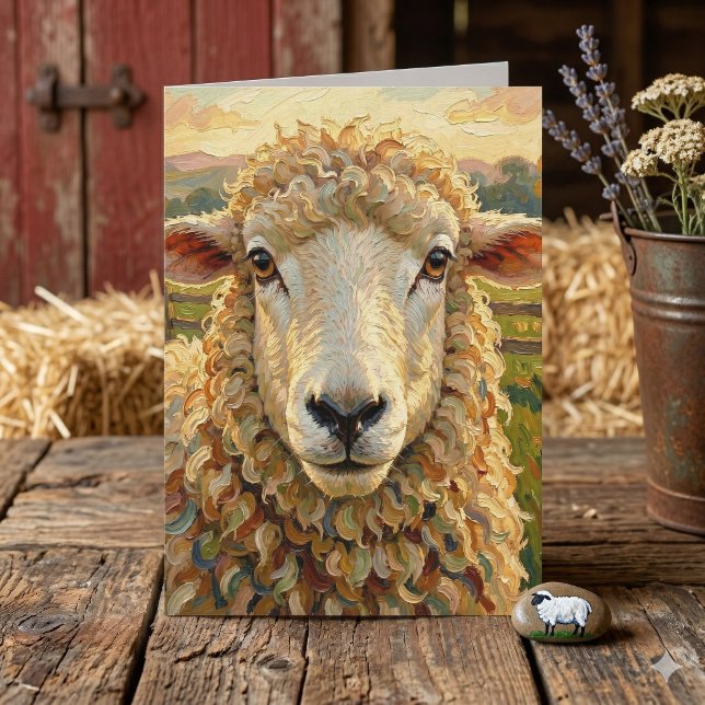 Cartão Happy Birthday to Ewe! Cute Farm Animal Birthday (Criador carregado)