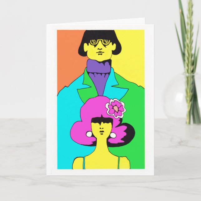 Cartão Happy Birthday to Groovy Lady (Frente)