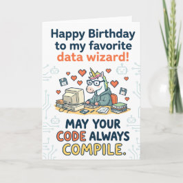 Cartão Happy Birthday to My Favorite Data Wizard