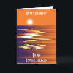 Cartão Happy Birthday To My Loving Husband  Card<br><div class="desc">Happy Birthday To My Loving Husband  Card. Planet Orange. Customise. Save by buying in bulk.</div>
