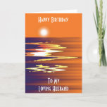 Cartão Happy Birthday To My Loving Husband  Card<br><div class="desc">Happy Birthday To My Loving Husband  Card. Planet Orange. Customise. Save by buying in bulk.</div>