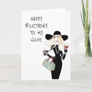 CARTÃO HAPPY BIRTHDAY ***TO MY WIFE***