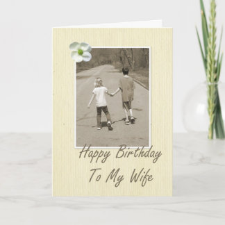 Cartão Happy Birthday To My Wife - boy and girl